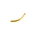 Gold gebogene Barbell Piercing Ersatzstange Körperschmuck Edelstahl Außengewinde 1,2mm - 1.6x6mm / Gold