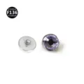 Hochwertiger F136 Titan Piercing Schmuck Lila Kristall Zirkon Ohrstecker Zubehörteil - Lila (Nur Anhänger) / 0.9*3 mm