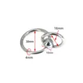 Titanium steel piercing ring body jewelry with double rings and ball, durable size design. - Double Loop Piercing Ring (M2417) / Thickness 4mm Inner Diameter 30mm/16mm / Silver