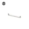 Detailed close-up of ASTM F-136 titanium surface bar piercing jewelry with threaded ends. - 1.6*10mm Thread M1.2 / Silver