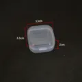 Boîte de rangement carrée en plastique transparent pour petits bijoux 3.5x3.5x2cm - Longueur 3,5 cm, largeur 3,5 cm, hauteur 2 cm