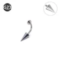 G23 Titan Gebogene Hantel Lippenpiercing Spike Knorpel Ohr Piercing Schmuck Variante - Stange 1.2*6mm Gewinde M0.9 / Kegel 3*6mm