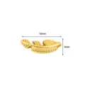Goldene Feder Titan Piercing Oberteil 10mm Laenge und 4mm Breite Koerperschmuck. - Blatt (M2481) / 1.0x6mm M0.9 / Gold