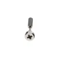Roestvrijstalen schroef oorknopjes trendy piercing lichaam sieraden voor dames en heren - Zilver