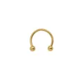Gold 316L Stainless Steel Horseshoe Ring Septum Piercing Circular Barbell Body Jewelry - 1.2*6*3mm / Gold