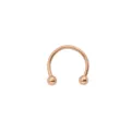 Gold horseshoe ring circular barbell septum ring stainless steel body piercing jewelry SKU - 1.2*6*3mm / Rose Gold