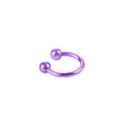 Purple stainless steel horseshoe ring septum piercing body jewelry variant item showcase. - Purple