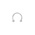 316L Stainless Steel Horseshoe Piercing Ring C-Barbell Nose Lip Ring Body Jewelry - Silver
