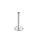 Titanium labret piercing post flat back internal thread body jewelry replacement stem - 1.2x8mm Thread M0.9 / Round Silver