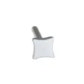 Titanium F136 square body piercing labret stud flat back piercing jewelry top accessory - Square Heart Silver