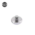 G23 titanium flat back body piercing stud screw top jewelry accessory replacement part - 1.2x6mm / Thread M1.2 / Silver