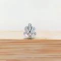 Titanium zirconia kroon vorm piercing knop voor kraakbeen en lip, lichaam sieraad. - Zilveren Bloem