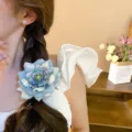 Süße blaue Blumen Haarklammer elegante florale Haaraccessoires für Damen und Mädchen Alltag - 68# Krokodilklemme - Blaue Rose