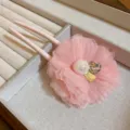 Pink mesh flower hair fork with faux pearl and crystal for elegant vintage Chinese hairstyles - Pink Flower Style (45#)