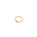 Gold stainless steel captive bead ring for nose, lip, and ear piercing body jewelry. - 0.8*6mm / Gold