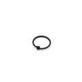 Black stainless steel captive bead ring body piercing jewelry nose lip ring variant. - 0.8*6mm / Black