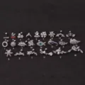 Verschiedene Zirkon Knorpel Piercing Stecker Ohr Helix Tragus Schmuck Auswahl Set - Stil A (A) / Silber