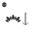 F136 Titan Piercing Stecker Schwarzer Marquise Edelstein Krone Labret Ohrring Schmuck - Schwarzes Katzenauge und schwarzer Zirkonia