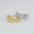Gold Silber Markise Zirkonia Mini Creolen Glitzernde Ohrstecker Ohrschmuck Damen - Marquise-Zirkonia-Stil (Stil 14) / Silber / Stil 14