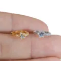 Koreanischer Stil Mini Stern Zirkon Creolen Gold Silber Variante Schmuck Damen Ohrpiercing - Fünfzackiger Stern-Stil (Stil 1) / Silber / Stil 1