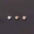 Kleine Runde Zirkonia Mini Creolen Silber Gold Roségold Variante Auswahl Schmuck Set. - Klassischer Runder Eingelegter Stil (款式4-272) / Silber