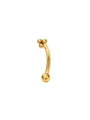 Goldener gebogener Barbell Piercing Schmuck mit Dreifach-Kugel und Edelstahl Design. - Gold Stil 11
