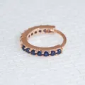 Orecchino cartilagine zircone blu oro rosa piercing gioiello 0.8mm nuovo stile caldo di vendita - 0.8x6mm / Tono Oro Rosa Con Zirconia Blu