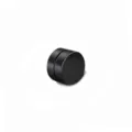 Détail de boucles d'oreilles aimantées en acier inoxydable, clips noirs ronds. - 1 Pièce (6 Diamètre) / Noir