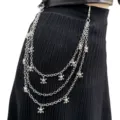 Punk multi-layer metal skull waist chain gothic hip hop pants chain for women street fashion - Skull Multi-layer Pant Chain