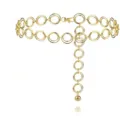 Gold metal waist chain multi ring body belt chic punk style fashion jewelry accessories for women - 110cm / Gold