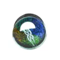 Glas Qualle Ohr Plug Tunnel Piercing Schmuck Korper Modisch Fashion Tunnel Dehner 6-25mm - 10mm / Irisierendes Weiß