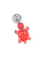 Acier Inoxydable Mignonne Tortue Rose Résine Piercing Langue Bijou Variante Article - 1.6x16mm / Rouge