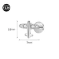 F136 Titan Flugzeug Knorpel Piercing Labret Stab mit Innengewinde Koerperschmuck 7mm - Kleines Flugzeug Stil (Stil 4) / 1.2x6mm (Innengewinde M0.9) / Silber
