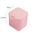 Contenant alimentaire carré en silicone rose avec couvercle, bol étanche pour bébé. - Ours en peluche / Rose