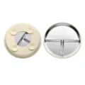 Assiette à suction pour bébé divisée en acier inoxydable avec base en silicone beige - Assiette Grande 23cm / Light jaune