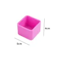 Square silicone bento box divider lunch container microwave safe pink 5x4cm storage - 90ml / Purple