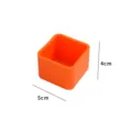 Square Silicone Bento Box Divider Microwave Safe Food Storage Container Orange 5x4cm - 90ml / Orange