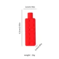 Roter Silikon-Baustein-Bleistiftaufsatz und Baby-Beißring, Größe 6.5x2x1cm, Gewicht 16g. - Rot