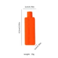 Silikon Baustein Stiftaufsatz Beissring, orangefarbenes Molar Spielzeug fuer Kinder 6.5cm. - Orange