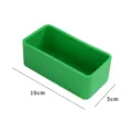 Green square silicone bento box divider, 10x5cm compact lunch container for food storage. - 180ML / Green