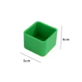 Square silicone bento box divider green microwave safe meal prep container small food storage cup - 90ml / Green