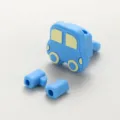 Aide-baguettes d'apprentissage en silicone voiture de dessin animé bleue, variante. - Voiture Bleue Helper