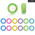 12pcs Silicone Fidget Rings Sensory Toys Textured Stress Relief Rings for Adults Kids - Multicolor / 12-Piece Pack (Bagged)