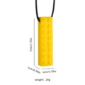 Silikon Baustein sensorische Kauschmuck Kette für Kinder Zahnungshilfe, gelbe Farbe. - Baustein-Modell / Gelb