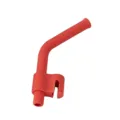 Red silicone straw accessory replacement part for baby feeding cups and toddler tableware sets. - Straws / Red