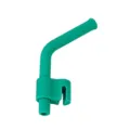 Green silicone straw attachment for baby feeding bottle cup, flexible infant tableware part. - Straws / Dark Green