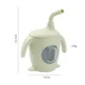 Silikon Baby Trinklernbecher mit Griffen und süßem Pinguin-Design, 150ml Fassungsvermögen. - Hellgrün