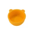 Joli bol en silicone pour bébé avec ventouse, charmant bol d'alimentation orange d'ours. - Bol en silicone ours - Jaune foncé