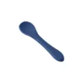 Cuillère pour bébé en silicone bleu foncé, souple et sûre pour l'alimentation infantile. - Cuillère en silicone - bleu
