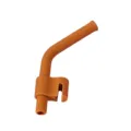 Replacement silicone straw for baby training cup and feeding set, brown color, durable food grade. - Straws / Orange